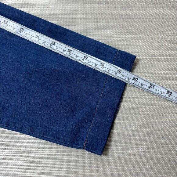 Vintage Y2K Geometric Shapes Art to Wear Boho Long Sleeve Denim Button Up M USA - Picture 8 of 8